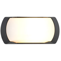 Trio R26991602 Black Outdoor Modern Flush Oval Bulkhead Wall Light