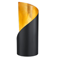 Black & Gold Inner Metal Vintage Cylinder Table Lamp