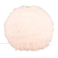 Round White Furry table lamp