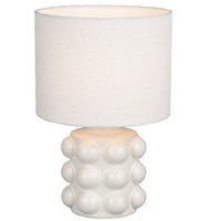 modern white ceramic table lamp with fabric shade decorative bedside lamp