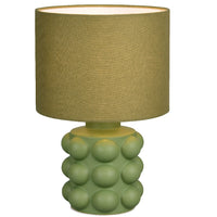modern green ceramic table lamp with fabric shade decorative bedside lamp