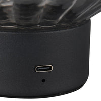 Matt Black & Smoke Glass Touch Table Lamp