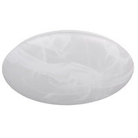 Trio Lighting R64631901 LED White Alabaster Modern Round Flush Ceiling Light - 38cm Diameter