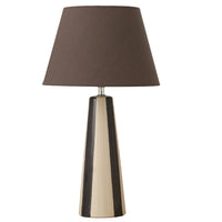 K Living LSOLAGY/TL Grey and Cream Ceramic Modern Table Lamp with Soft Grey Shade - 52cm Height