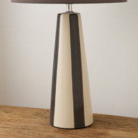 Grey and Cream Column Ceramic Table lamp