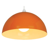 Burnt Orange Metal Vintage Retro Easy Fit Dome Pendant Shade 35cm