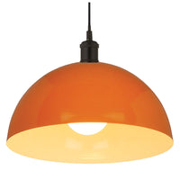 Orange Metal Vintage Dome Pendant Ceiling Shade