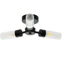 matt black 3 lamp bathroom ceiling light