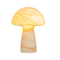 Amber Orange Mushroom Table Lamp
