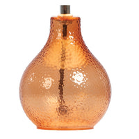 Orange Hammered Table lamp with Velvet Shade