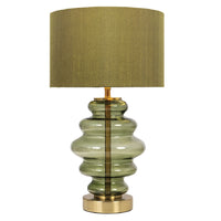 Modern Antique Brass and Green Table lamp for living room