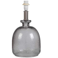 Oaks Lighting TL 3334 SM Smoked Hammered Glass Modern Table Lamp