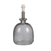 Smoked Hammered Glass Modern Table Lamp