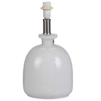 Oaks Lighting TL 3334 WH White Hammered Glass Modern Table Lamp Base Only