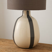 Grey and White Ceramic table lamp for the living room