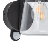 Black Outdoor motion sensor wall light