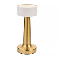 Widdop HE2268 LED Antique Brass USB Rechargeable CCT Touch Table Lamp - 22cm Height