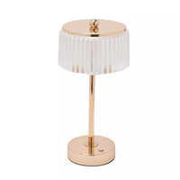 Widdop HE2298 LED Gold and Clear USB Rechargeable CCT Touch Table Lamp - 27cm Height