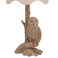 Wooden Owl Table Lamp