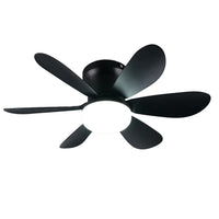 Trio R67462132 LED Matt Black Modern 3 Speed Remote Ceiling Fan CCT - 53cm Diameter
