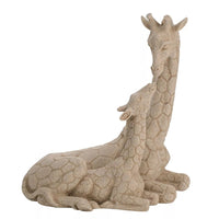 Stone Effect Giraffe and baby cuddling love