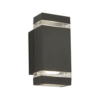 Searchlight 1002-2GY-LED | Black Outdoor Wall Light