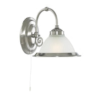 Searchlight 1041-1 | Satin Chrome Indoor Wall Light