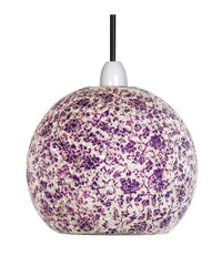 Oaks Lighting 1401 PW | Pink and White Mosaic Glass Non Electrical Pendant