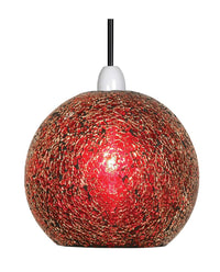 Oaks Lighting 1401 RD | Red Mosaic Glass Non Electrical Pendant