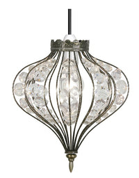 Oaks Lighting 147 AB | Antique Brass and Crystal Non Electrical Pendant