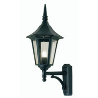 Oaks Lighting 191 UP BK | Black Outdoor Wall Light