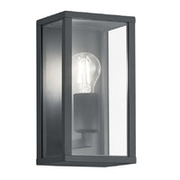 Trio 201860142 Anthracite & Glass Panel Vintage Rectangular Outdoor Wall Light