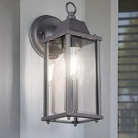 Anthracite Vintage Down Lantern Wall Light