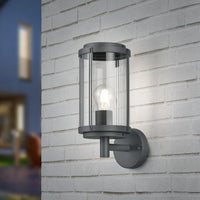 Anthracite Modern Vintage Up Lantern Wall Light