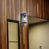 Anthracite Dark Grey Vintage Down Lantern Photocell Wall Light