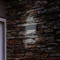 LED Anthracite Dark Grey Modern Up Down Exterior Wall Light