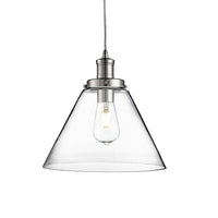 Searchlight 3228CC | Polished Chrome and Clear Glass Indoor Pendant Light