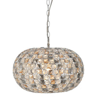 Oaks 3361/1 OVAL | Chrome & Glass Bead Vintage Pendant | Home Lights Direct