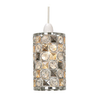Oaks 3361 SM | Chrome & Glass Bead Vintage Pendant | Home Lights Direct