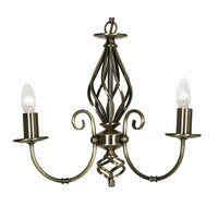 Oaks Lighting 3380/3 AB | Antique Brass Indoor Pendant Light