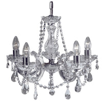 Searchlight 399-5 | Polished Chrome and Crystal Indoor Pendant Light