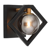 Oaks Lighting 4284 WB BK | Black and Gold Indoor Wall Light