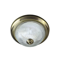 Searchlight 4370 | Antique Brass and Ribbed Glass Indoor Bathroom Light