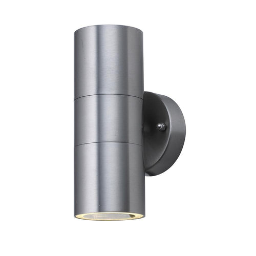 Searchlight 50082LED LED Stainless Steel Outdoor Up Down Wall Light