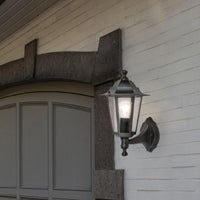 Lutec Black Outdoor Traditional Up Coach Lantern