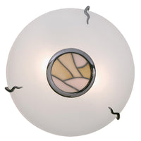 Oaks Lighting 5170 BE | Tiffany Glass Indoor Flush Light