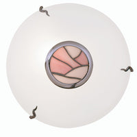 Oaks Lighting 5170 PI | Tiffany Glass Indoor Flush Light