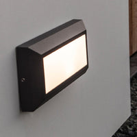 LED Anthracite Outdoor Rectangular Surface Mount Brick Light