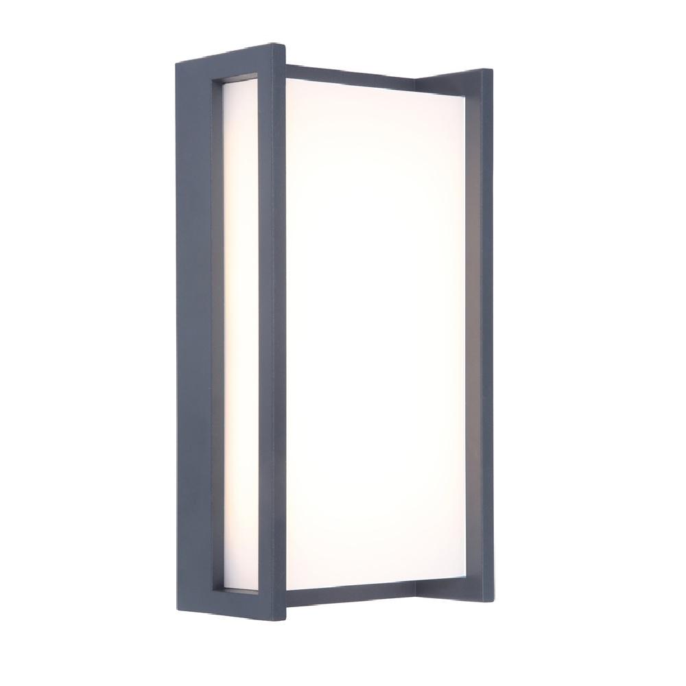 Lutec 5193001118 LED Anthracite Outdoor Modern Rectangular Wall Light ...