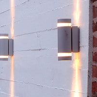 Anthracite Outdoor Modern Half Cylinder Up & Down Wall Light